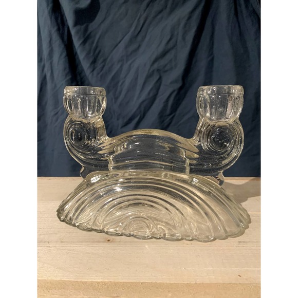 Pair of Vintage Double Light 208 Candlesticks by Slick Glass Company - Picture 10 of 16